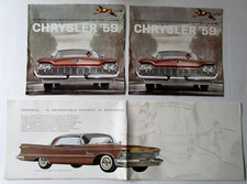 Three 1958-1959 Chrysler Imperial Sales Brochures - E6g Three 1958-1959 Chrysler Imperial Sales Brochures - E6g
