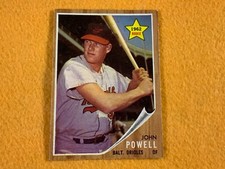 B8-91 BASEBALL CARD - JOHN POWELL - ORIOLES - ROOKIE - 1962 TOPPS - CARD #99. rookie card picture