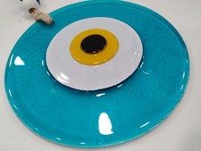 Evil Eye Glass Bead 15 cm Turkish Handmade Amulet Nazar Charm Wall Hanging Boho