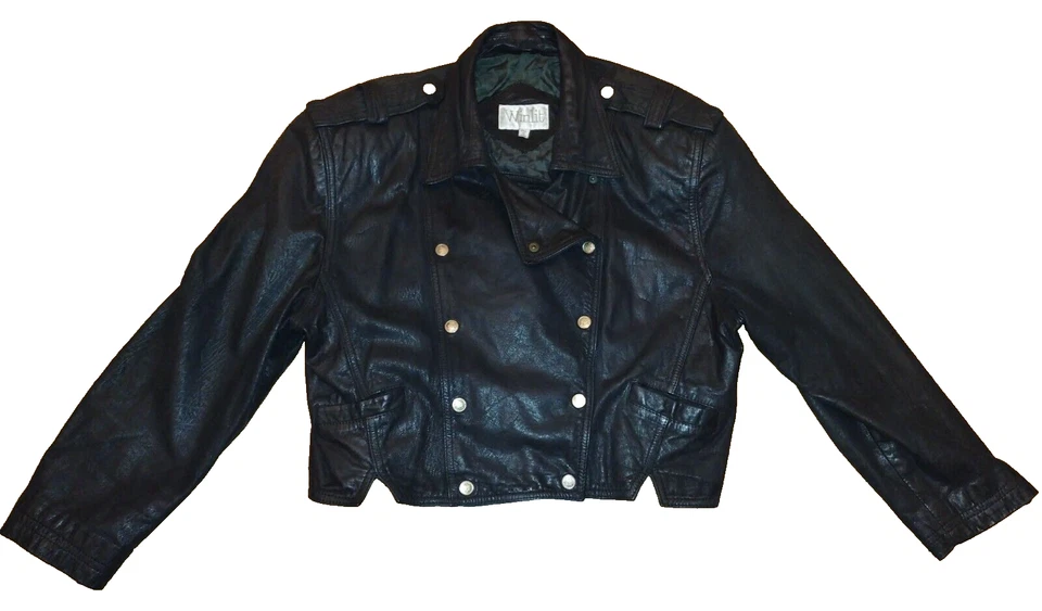 Chaqueta corta de cuero Winlit para mujer grande de doble pecho para motociclista niña