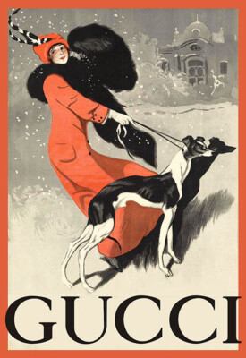 ヴィンテージ ポスター　GUCCI Chic Gucci Haute Couture Poster Print | eBay UK