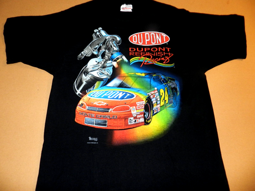 Vintage 1996 Dupont Refinish Racing #24 Jeff Gordon NASCAR T-Shirt L ...