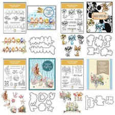 4Sets-RubberClear Stamps Dies for Card Making...