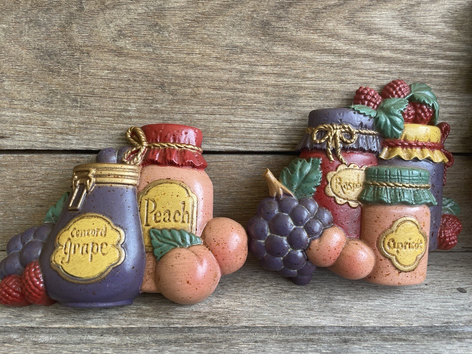 Homeco Kitchen Fruit Wall Plaques 3335 1B & 2B 3397 1A & 2A eBay