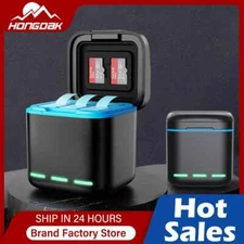 Original Battery Charger For GoPro Go Pro Hero 8 7 6 5 Black 3-Ways Fast Charger