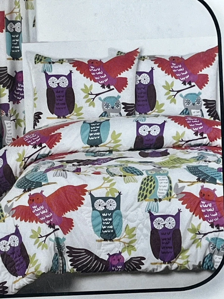 Conjunto de edredom completo/rainha Crayola Dream In Color - coruja sempre te amo novo com etiquetas - Imagem 3 de 4