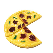 Pretend Play Food Pizza Slices Fake Fast Food Replacement Toy Kitchen Set of 3