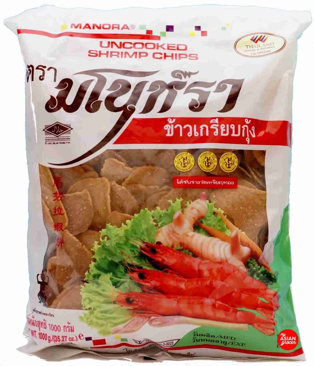 MANORA UNCOOKED SHRIMP CHIPS - 500G Prawn Crackers Dried food
