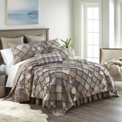 Donna Sharp Smoky Mountain Cotton Quilt  QUEEN  Set with 2 Shams
