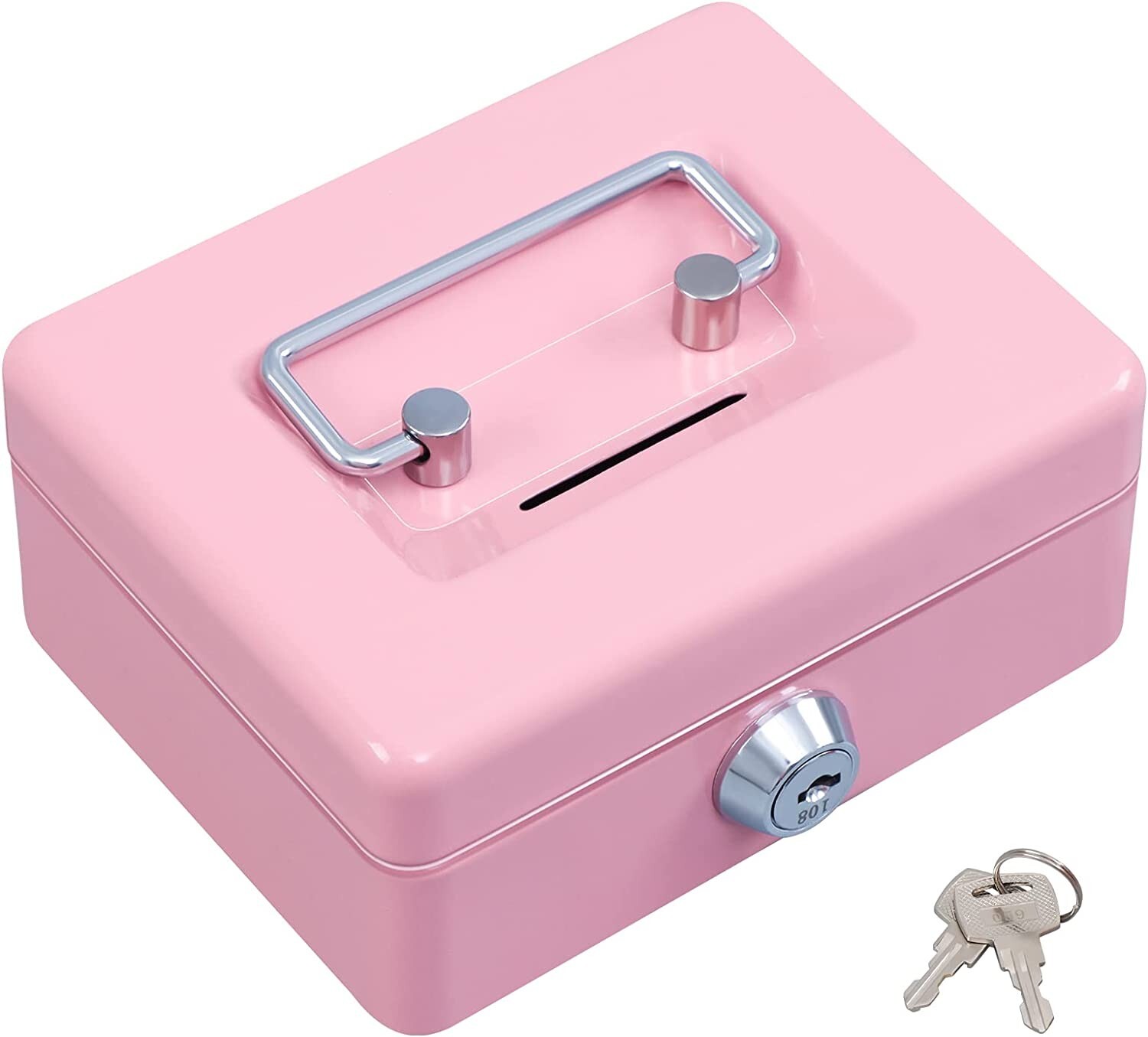 Mini Small Cash Box Money Safe Security Box Coin Tray Portable Kids