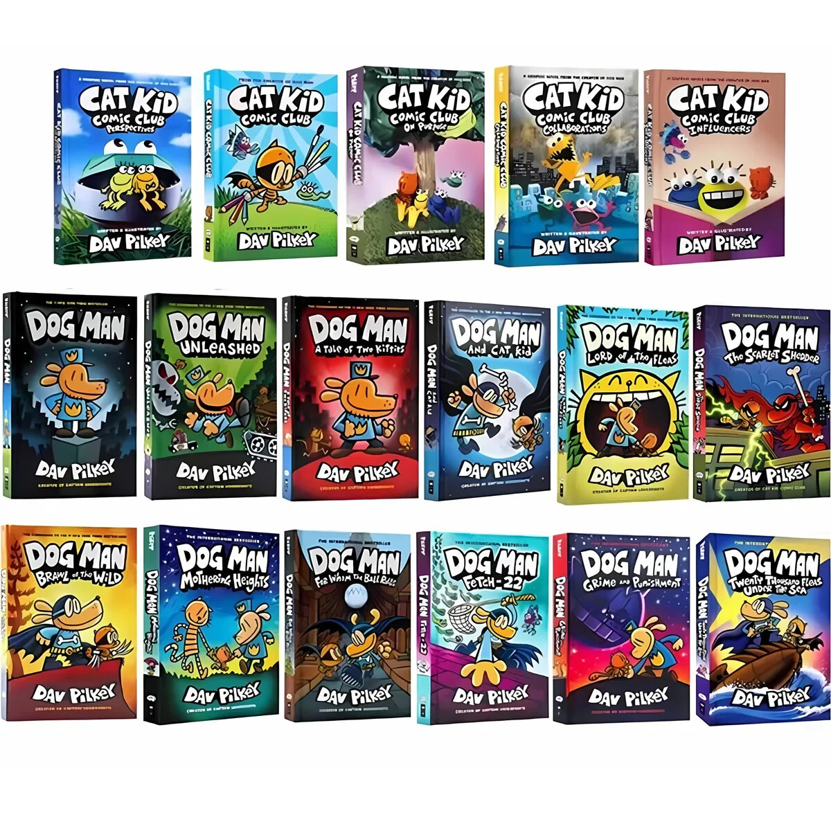 Book Set Hardcover Book Cat Kid 18 Books Dog Man Comics Series