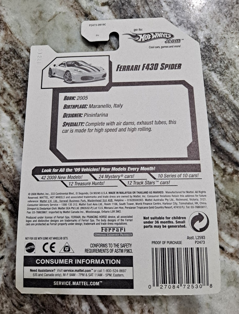 Hot Wheels #153 Ferrari F430 Spider White Dream Garage | eBay