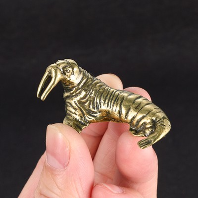 Tabletop Figurine Brass walrus Animal Statue Sculpture Home Decor Gift