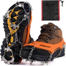 Ice Snow Shoes Grips Traction Cleats Grippers Crampons Outdoor Walking Hiking