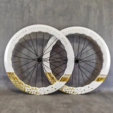 Carbon Road Bike Wheelset 700c Disc Brake Thru Axle Hub Tubeless Tubular Wheels