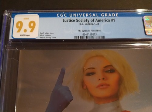 Justice Society of America #1 CGC 9.9 Nathan Szerdy Virgin Tattoo Foil ONLY ONE! - Picture 9 of 9
