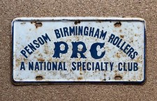 Vintage Pensom Birmingham Rollers Pigeon Club...