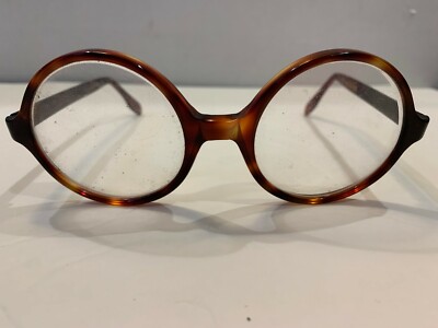Vintage glasses frames. Brown round shape. s-l400.jpg main image 3