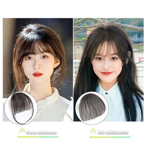 Women Thin Air Fringe Bangs False Fake Hair Extension Clip on Front Hair HOT - Picture 7 of 17