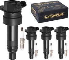 Set of 4 Ignition Coil Pack and Iridium Spark Plugs Fits for 1.6 L4 Kia Soul Rio