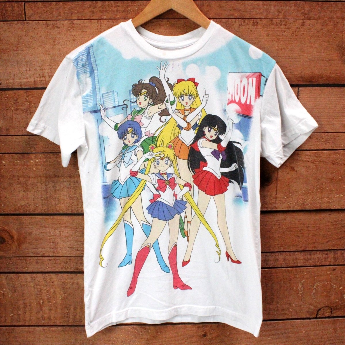Vintage Sailor Moon Shirt Unisex White Short Sleeve Anime Vintage Sailor Moon Shirt Unisex White Short Sleeve Anime