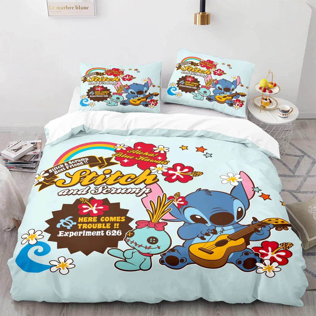 Cartoon Gift Ideas, Cute Stitch Bedding Set | Cartoon Bedding Set | Gift For Kids