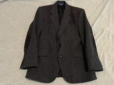 Pendleton Boot Barn Western Tweed Wool Jacket Blazer Sport Coat Elbow Patches 42