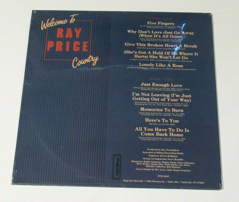 RAY PRICE WELCOME TO RAY PRICE COUNTRY LP RECORD BRAND NEW SEALED 1985 - Image 2 of 2