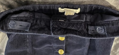 Forever 21 Girls Gold Button Front Navy Blue Corduroy Skirt Girls Size 11-12 - Picture 6 of 10