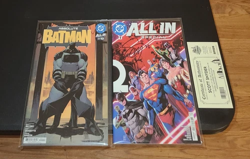 🔥 Absolute Batman #1 Cover A 1st Print + DC All In Special #1 SIGNED 1st Print
