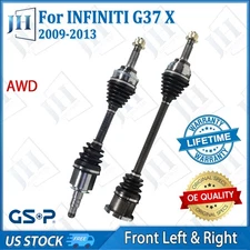 OE Front Pair CV Axle Shaft Set For 2007-2015 INFINITI G25 G35 G37 Q40 Base AWD