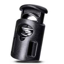 10 Pcs Black Cord Locks Single Hole Spring Loaded Toggle Clamp Slider Clips