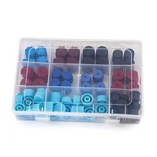 77PCs Car Auto R134a AC A/C System Valve Core Dust Caps Set Air Seal Air