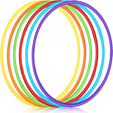 6 Pcs Exercise Hoop Detachable Adjustable Plastic Hoops Snap Together Toy Ring C