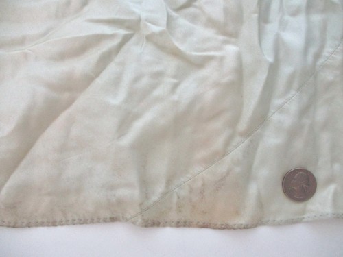 Vtg 40s Alida light mint green silk long nightgown negligee ecru lace trim XS/X - Picture 10 of 18
