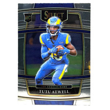 2021 Panini Select Tutu Atwell #61 Concourse LA Rams RC rookie card. rookie card picture