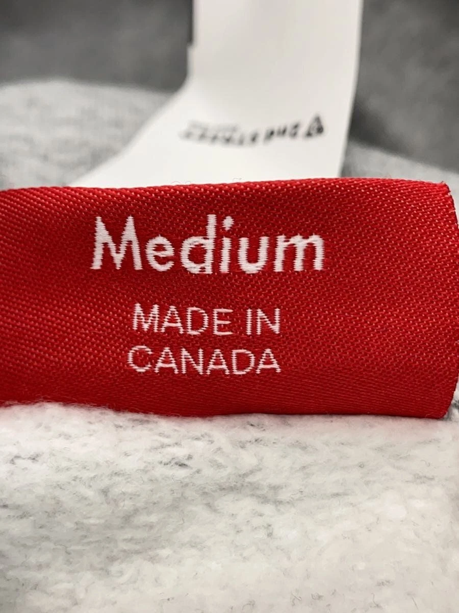 Felpa Supreme con cappuccio M cotone grigio usata