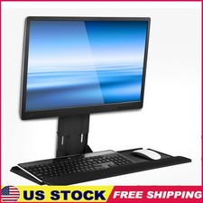 Wall Mount Keyboard Tray W/ Adjustable Height VESA Monitor Shelf Space Saver New