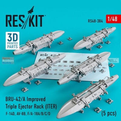 RESRS480384 1:48 ResKit Improved Triple Ejector Rack BR-42/A (ITER-7) Set