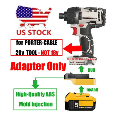 #ad Adapter for DeWalt 20V MAX Battery To Power for PORTER CABLE 20V Not 18V Tools $17.63