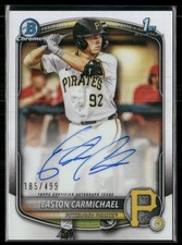 2025 Bowman Chrome #CPA-ECA Easton Carmichael Auto Refractor #/499