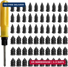 60PCS Screw in Tire Plug Kit, Tire Repair Rubber Nails, Self-Tapping Tire Screws