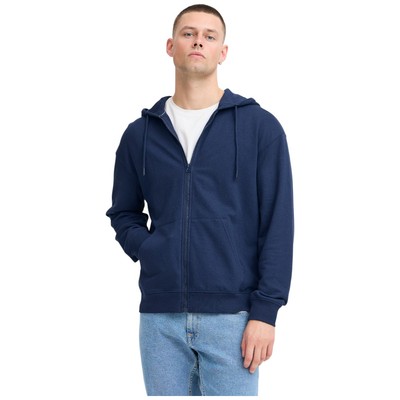 Blend Sweatshirt Blau Reißverschluss und Kapuze Gebürstet aus Baumwolle 20717883