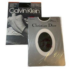 Calvin Klein Christian Dior Ultra Sheer Pantyhose Size Small Olive Green Lot