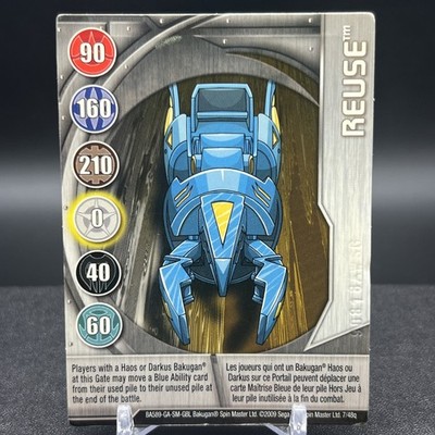 Reuse 7/48q BA589-GA-SM-GBL Silver Gate Bakugan Battle Brawlers Card