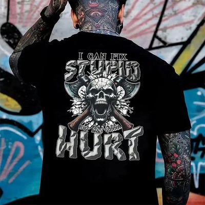 I Can Fix Stupid But It's Gonna Hurt T-Shirt, Top Menswear Cotton Tee Shirt