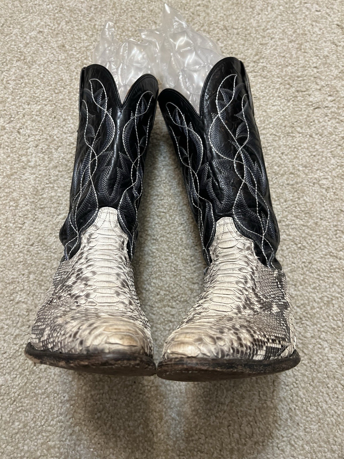 Vintage Dan Post 3036 9D Genuine Python Leather W… - image 12