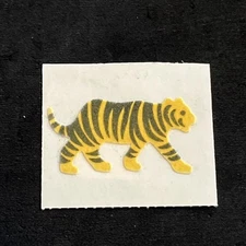 Vintage Hambly FUZZY Tiger Sticker - Rare & HTF