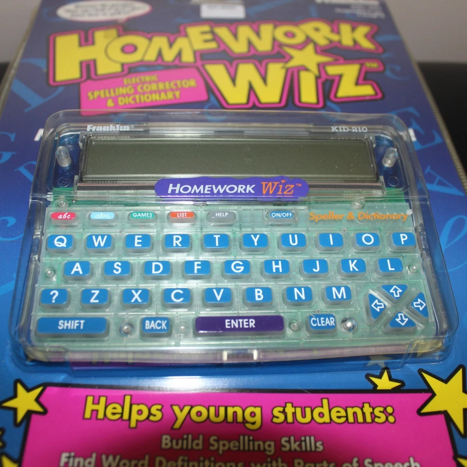 sealed 1997 Franklin Electronic HOMEWORK WIZ KID-210 Handheld Dictionary Speller - Image 3 of 4