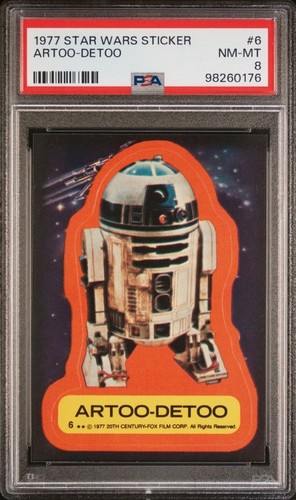 1977 Topps Star Wars Stickers #6 Artoo-Detoo — PSA 8